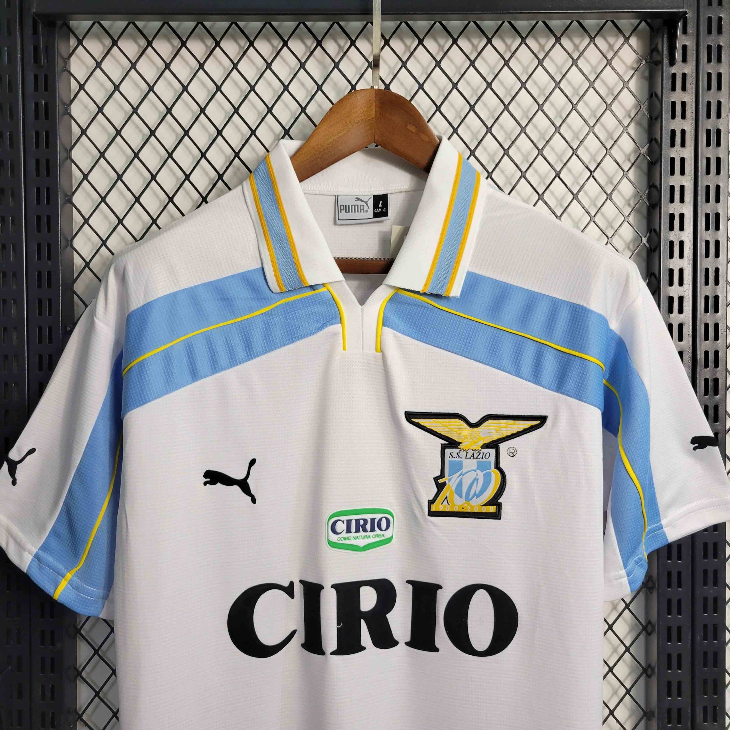 Lazio Retro Soccer Jersey Away Custom Shirt 1998-00 - Image 3