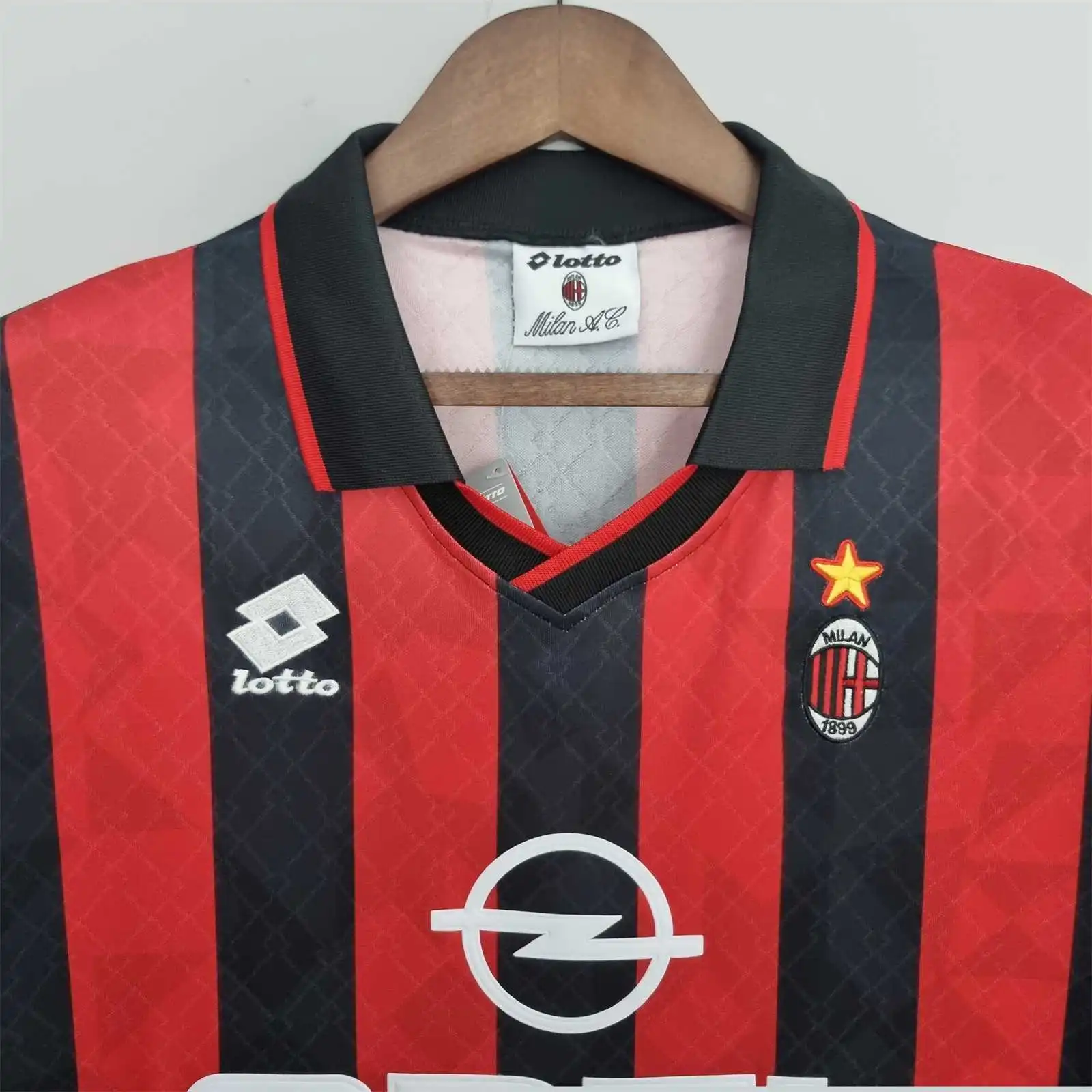 AC Milan Retro Soccer Jersey Home Custom Shirt 1995/96 - Image 3