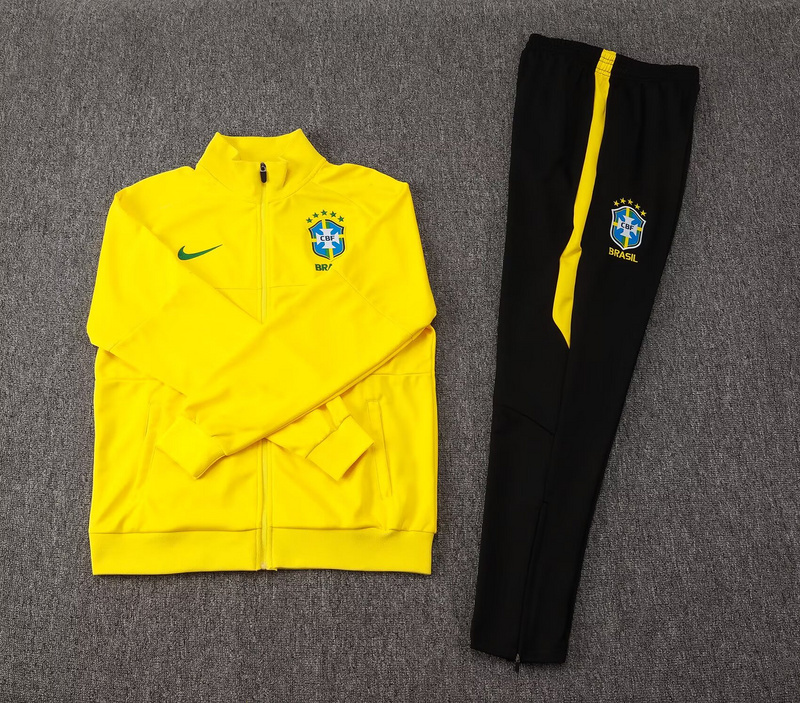 Brazil Training Kit (Jacket+Pants) Yellow 2025 - Image 3