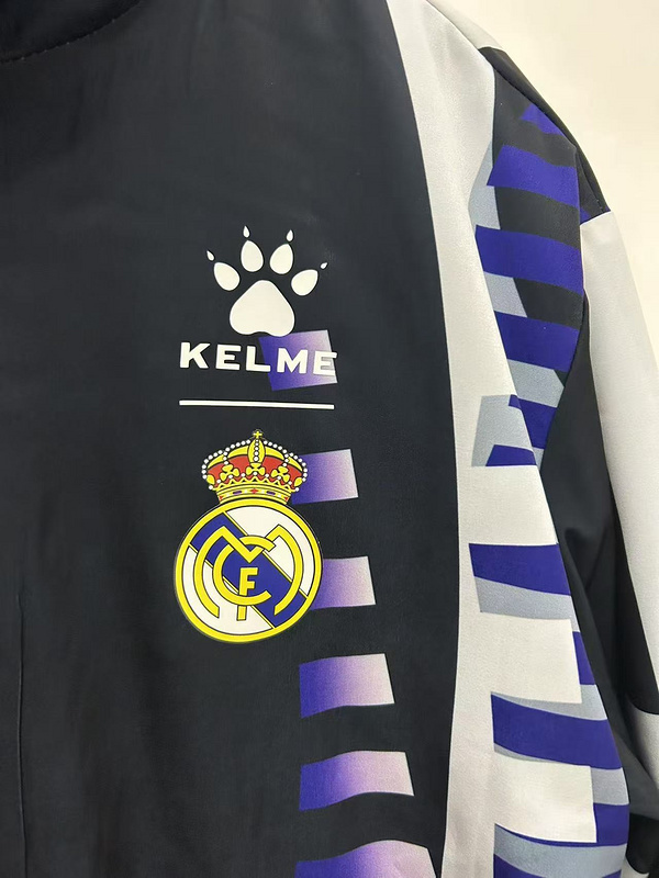 Real Madrid Retro Reversible Double-Sides Windbreaker Jacket White 1997-98 - Image 6