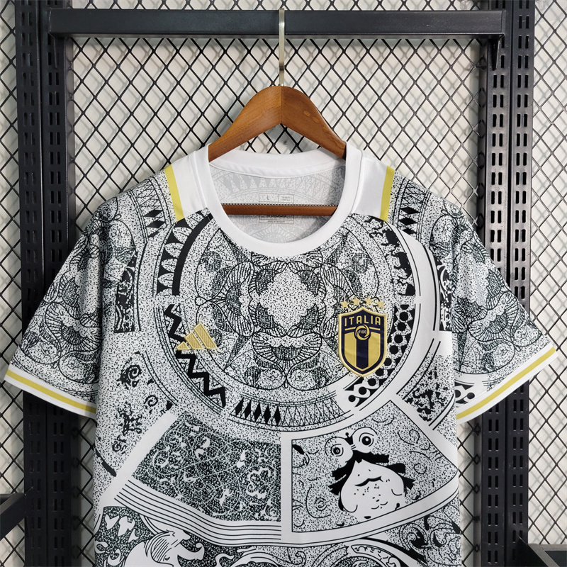 Italy Soccer Jersey White Special Edition Custom Shirt 2024 - Image 6
