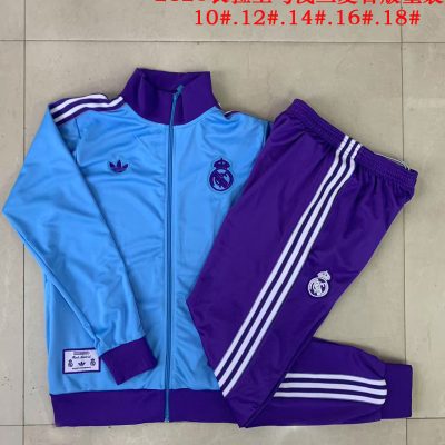 Alternative view of Kids Real Madrid Training Kit (Jacket+Pants) Light Blue 2025/26