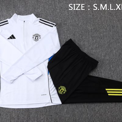 Alternative view of Manchester United Training Kit (Sweatshirt+Pants) White 2025/26