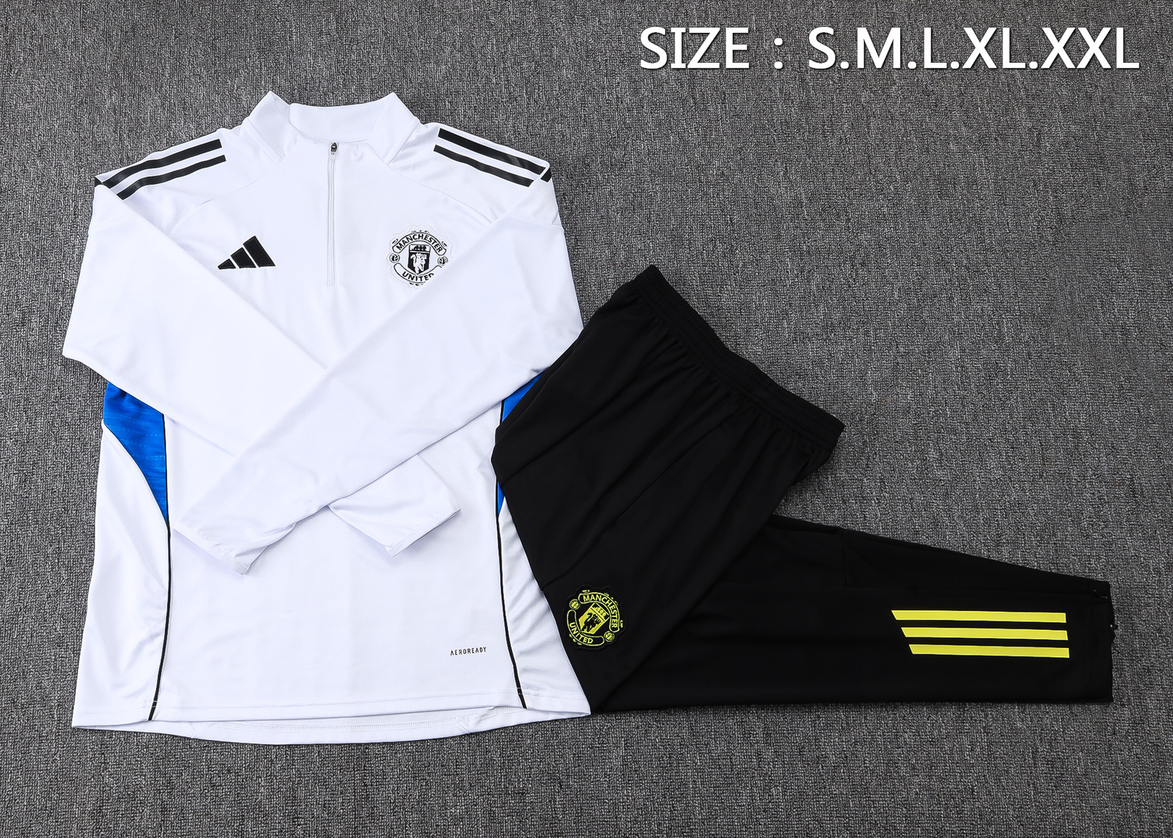 Manchester United Training Kit (Sweatshirt+Pants) White 2025/26 - Image 2