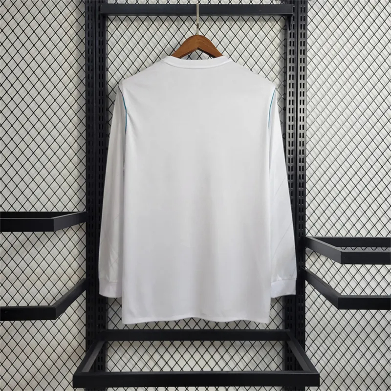 Real Madrid Retro Jersey Home Long Sleeve Custom Soccer Shirt 2017/18 - Image 2