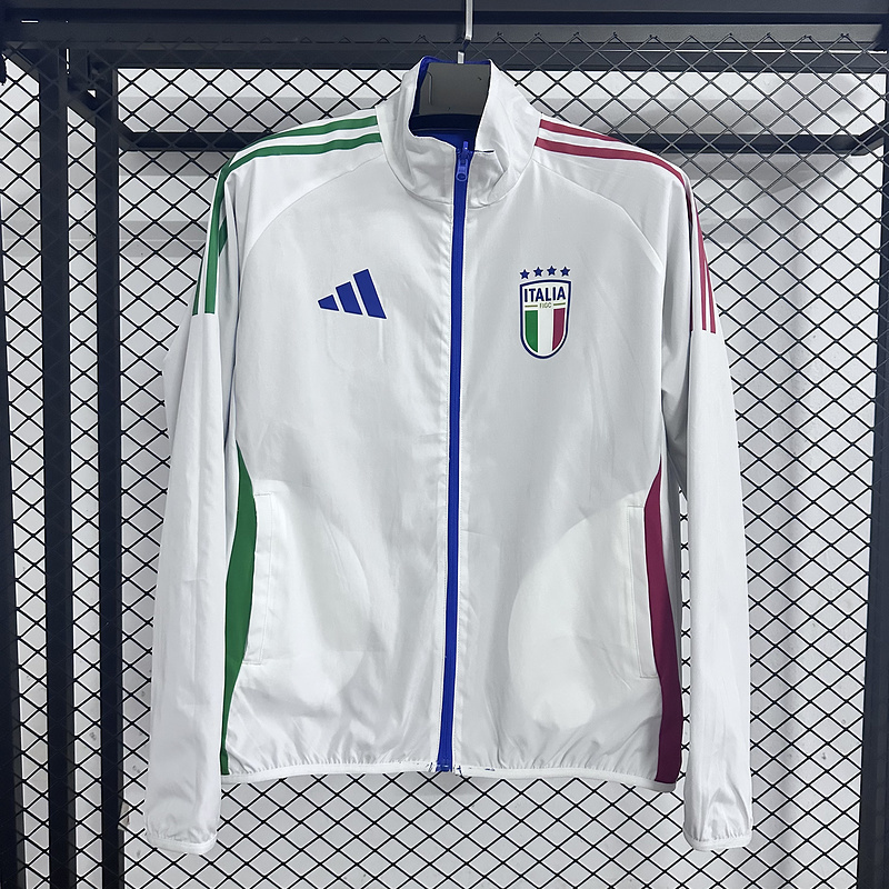 Italy Reversible Double-Sides Windbreaker Jacket Blue&White 2025