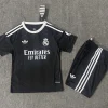 Real Madrid Soccer Jersey Black Goalkeeper Kids Kit Jersey+Shorts 2025/26