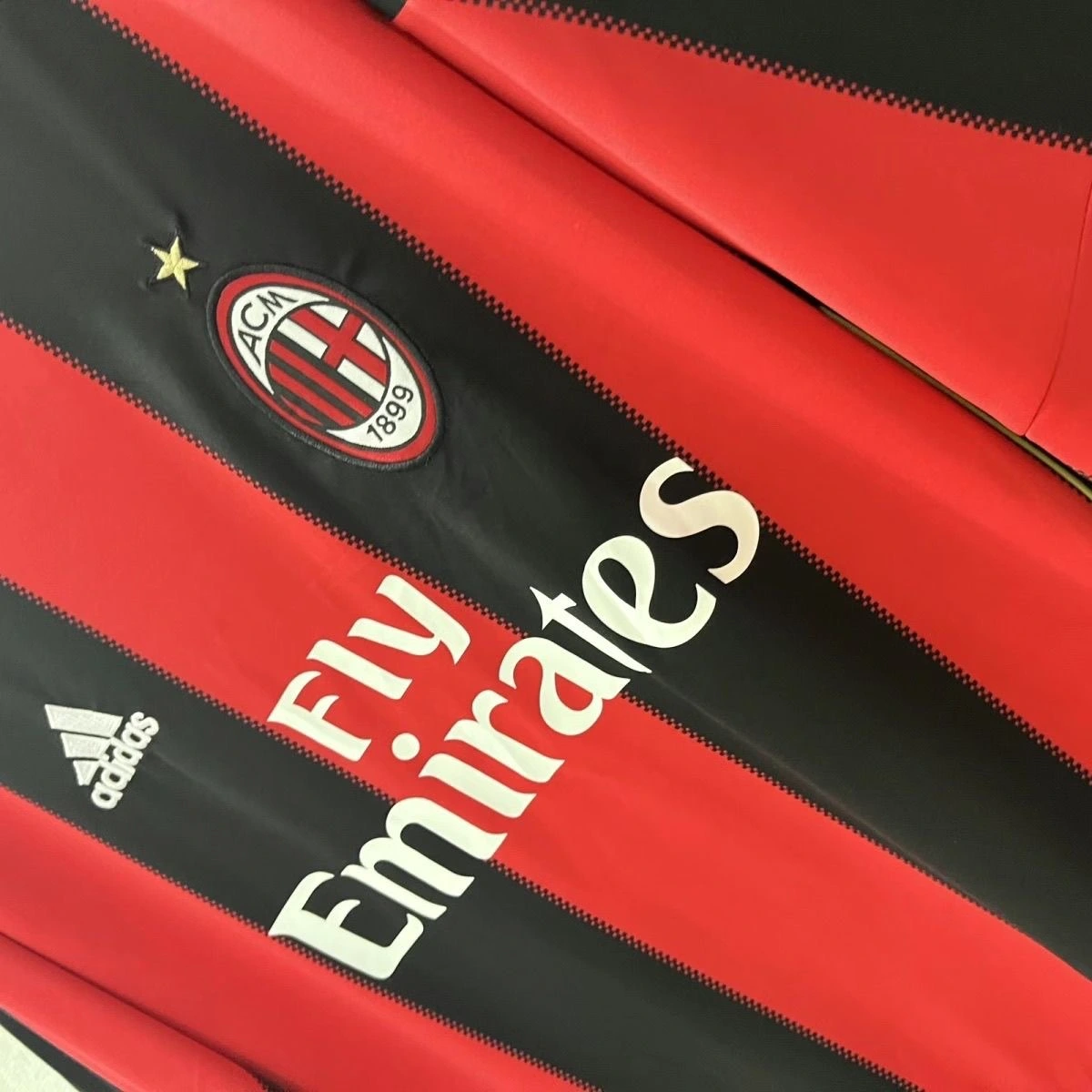 AC Milan Retro Soccer Jersey Home Long Sleeve Custom Shirt 2010/11 - Image 4