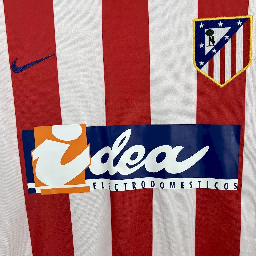 Atletico Madrid Retro Soccer Jersey Home Shirt 2002-03 - Image 4