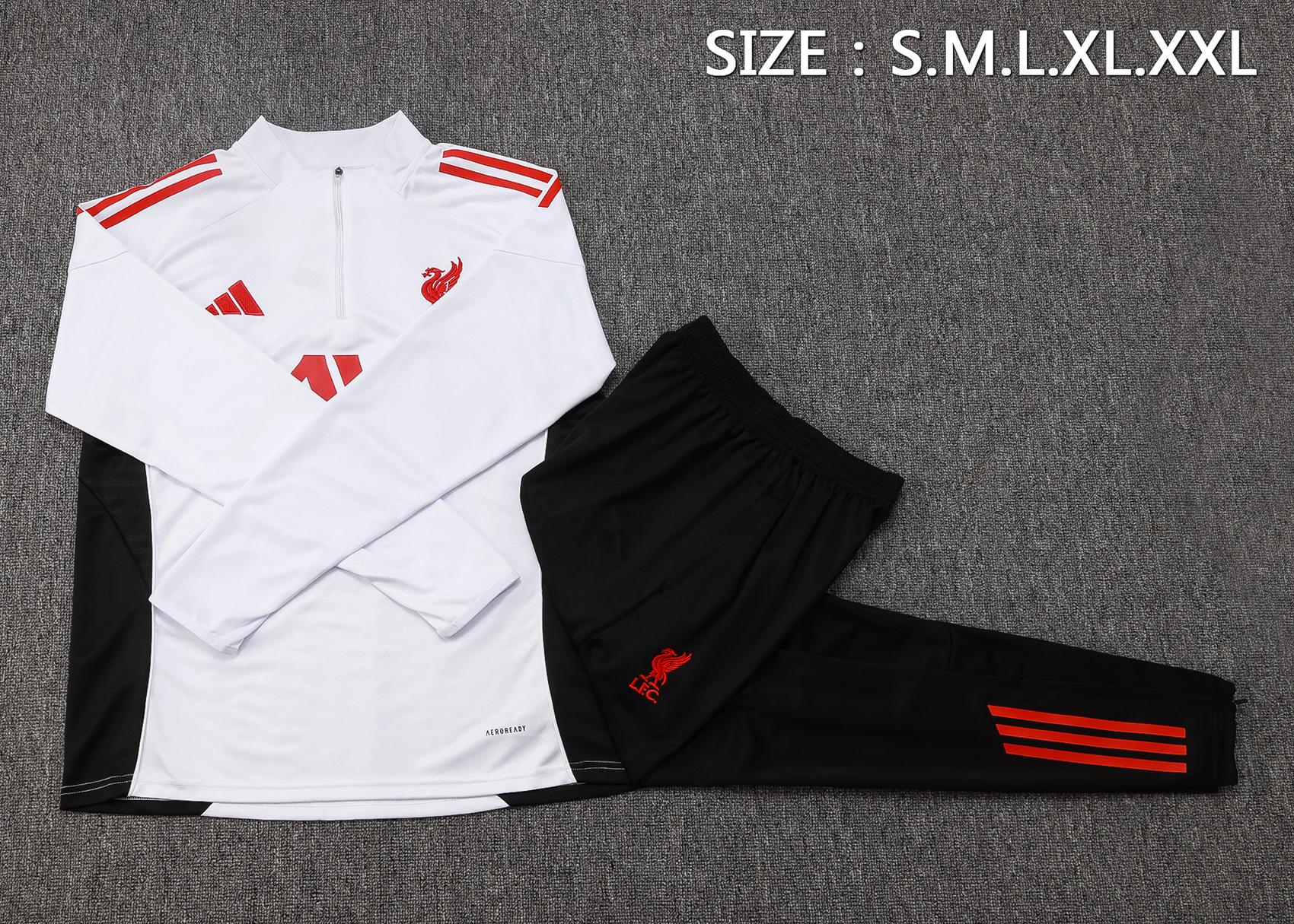 Liverpool Training Kit (Sweatshirt+Pants) White 2025/26 - Image 3