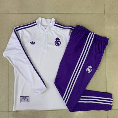 Alternative view of Kids Real Madrid Training Kit (Sweatshirt+Pants) White 2025/26