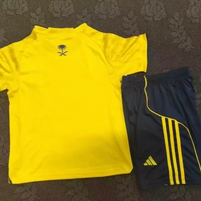 Alternative view of Al Nassr Soccer Jersey Home Kids Kit Jersey+Shorts 2025/26