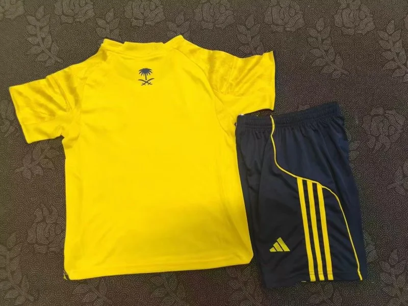 Al Nassr Soccer Jersey Home Kids Kit Jersey+Shorts 2025/26 - Image 2
