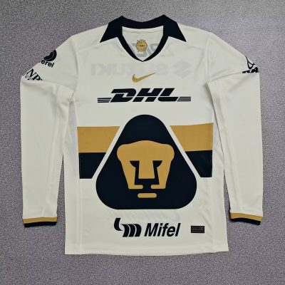Pumas UNAM Soccer Jersey Home Long Sleeve Custom Shirt 2025-26