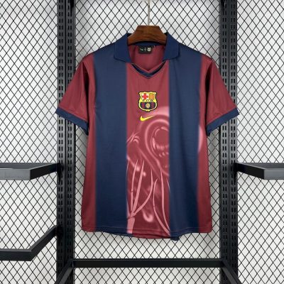 CJ X FC BARCELONA RETRO 2000/01 HOME SKELETON JERSEY