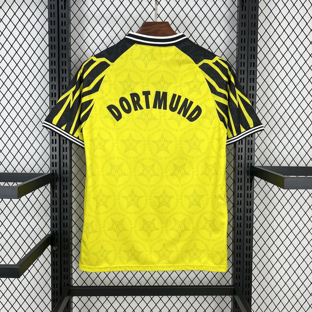 Borussia Dortmund Retro Jersey Home Soccer Shirt 1994/95 - Image 2