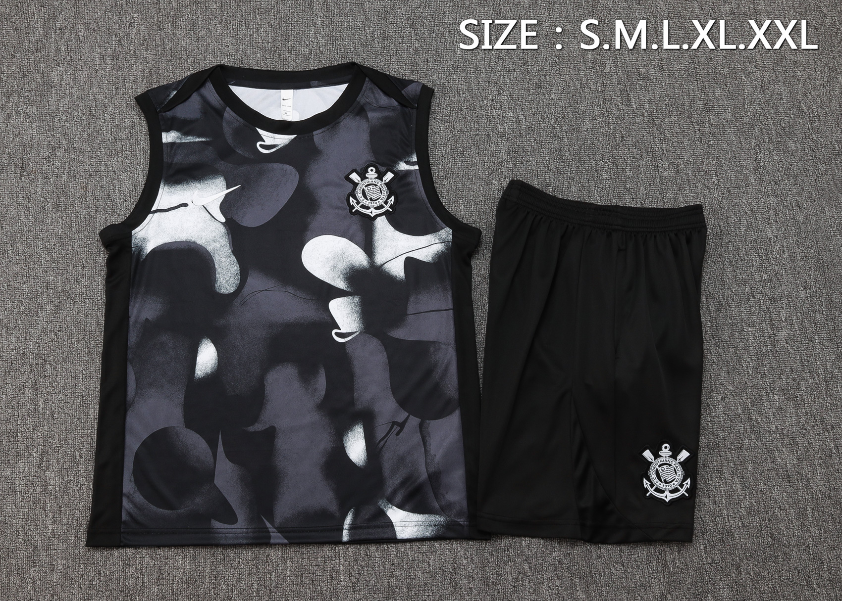 Corinthians Sleeveless Training Kit Black 2025 - Image 5