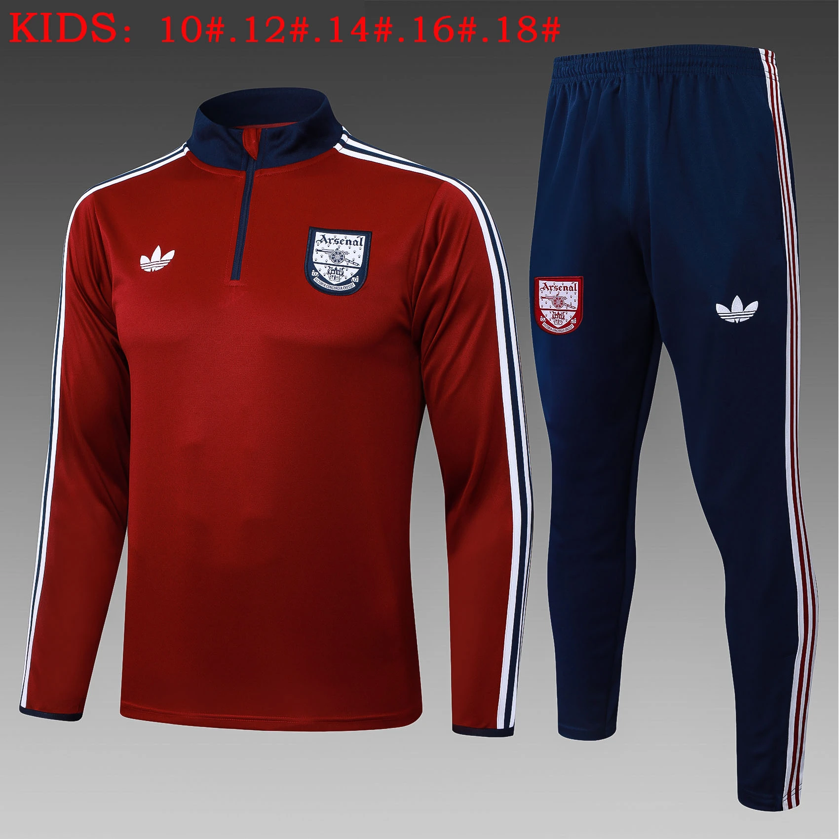 Kids Arsenal Training Kit (Sweatshirt+Pants) Red 2025/26