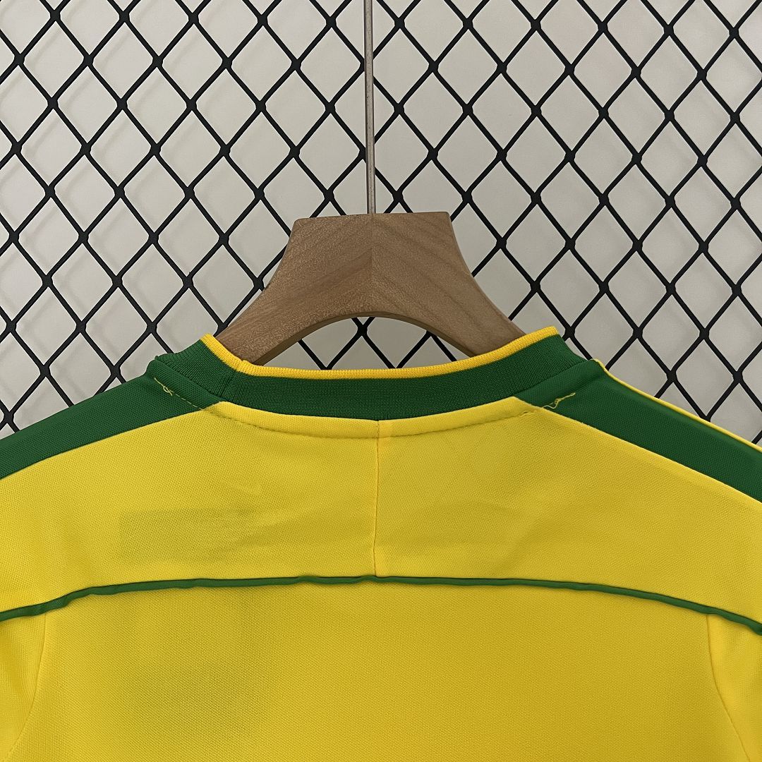 Brazil Retro Jersey Home Uniform Kids Kit Jersey+Shorts World Cup 1998 - Image 4
