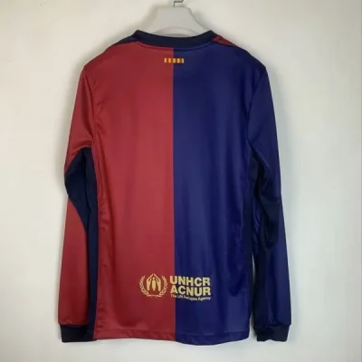 Alternative view of Barcelona Home Soccer Jersey Long Sleeve 2024/25
