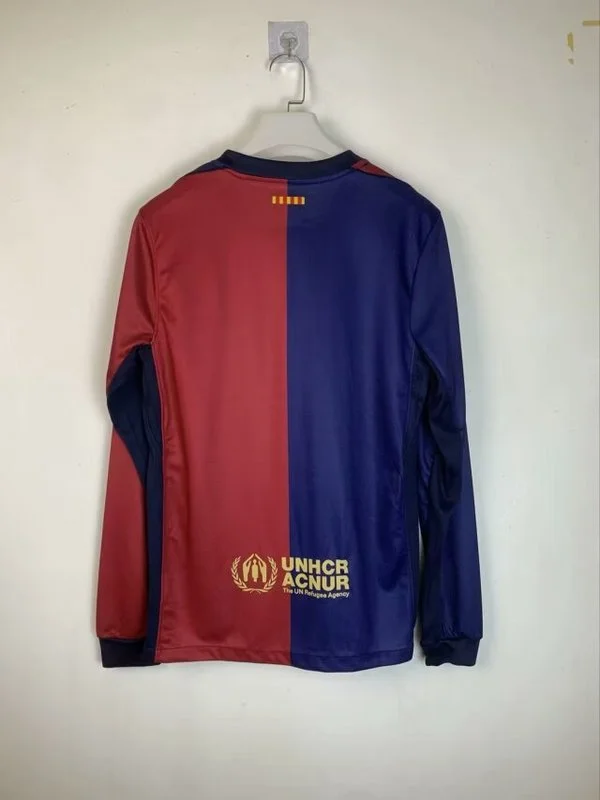 Barcelona Home Soccer Jersey Long Sleeve 2024/25 - Image 2