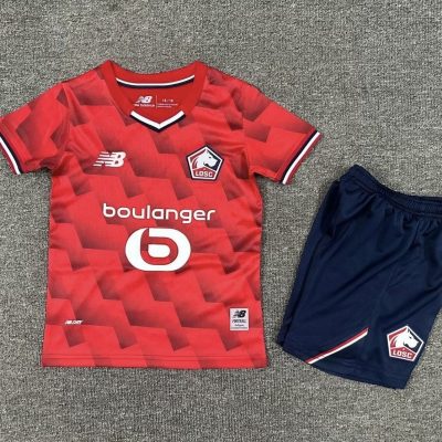 Lille OSC Soccer Jersey Home Kids Kit Jersey+Shorts 2025-26