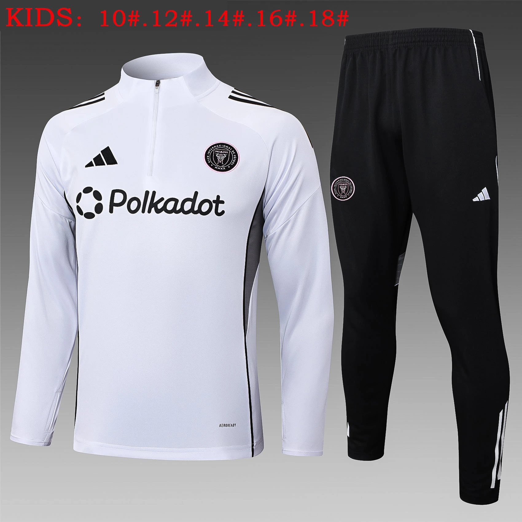 Kids Inter Miami Training Kit (Sweatshirt+Pants) White 2025