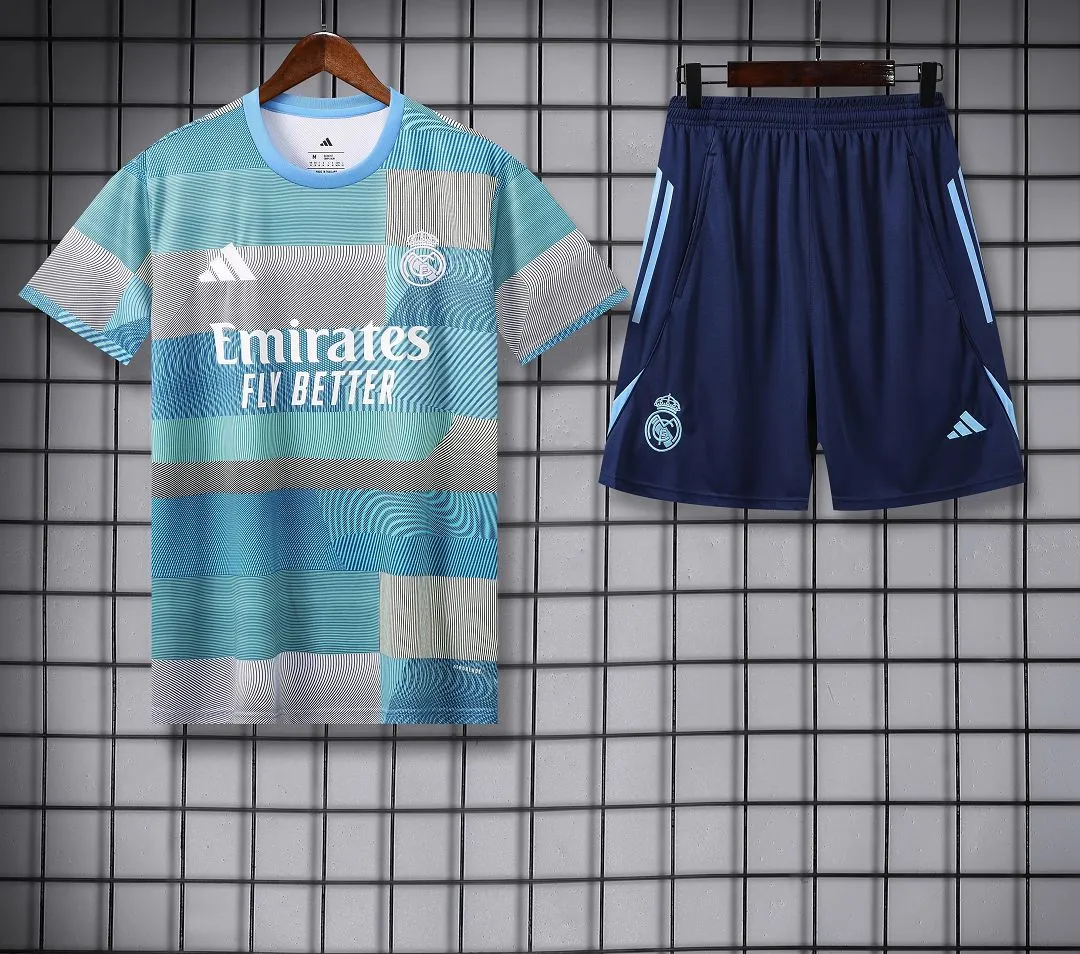 Real Madrid Training Jersey Kit Light Blue 2025/26