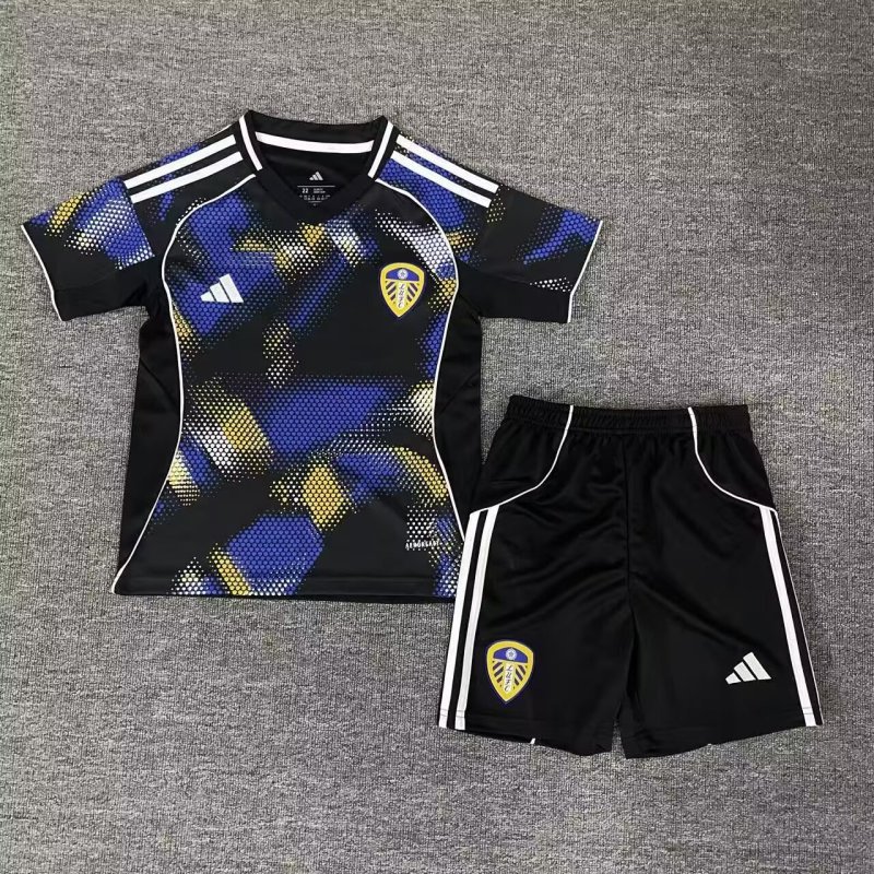 Leeds United Football Jersey Third Away Kids Kit Jersey+Shorts 2025/26 - Without Sponsor