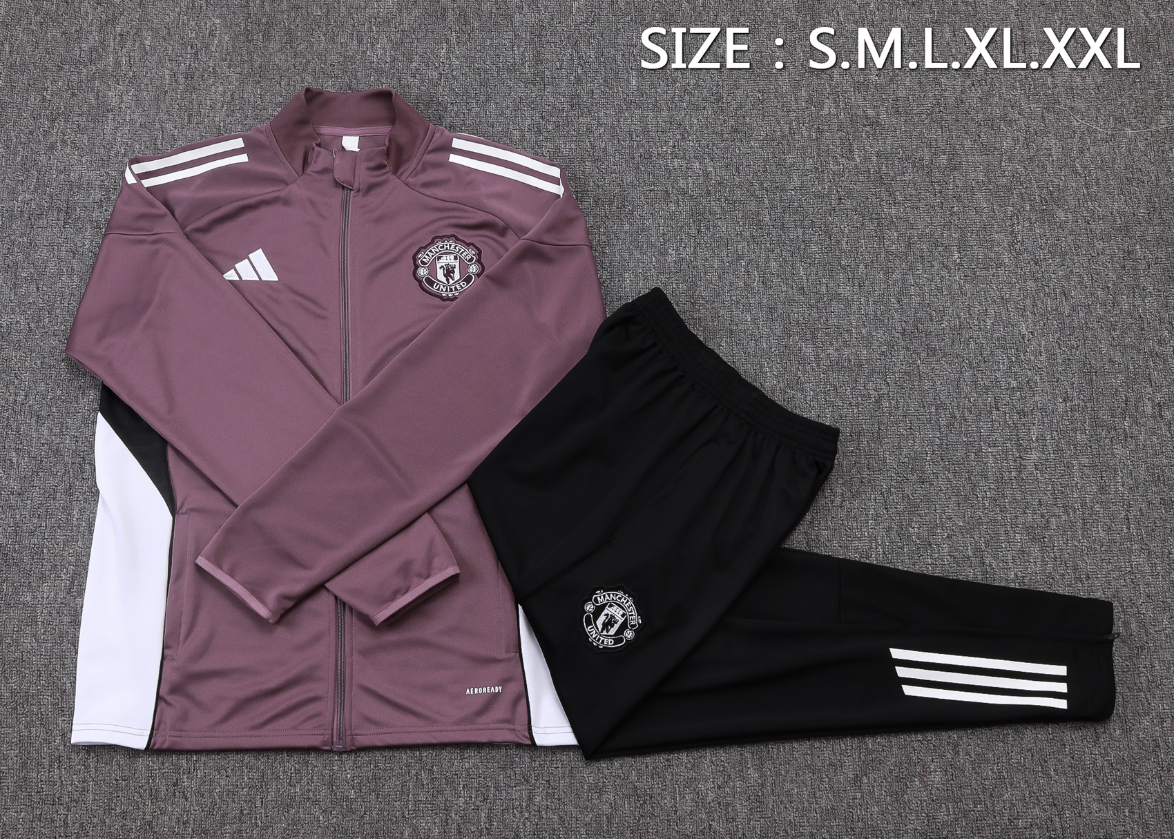 Manchester United Training Kit (Jacket+Pants) Grayish Purple 2025/26 - Image 4