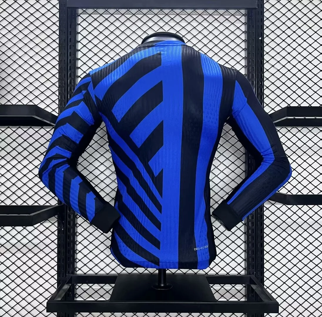 Inter Milan Soccer Jersey Home Long Sleeve Shirt 2024/25 - Image 3