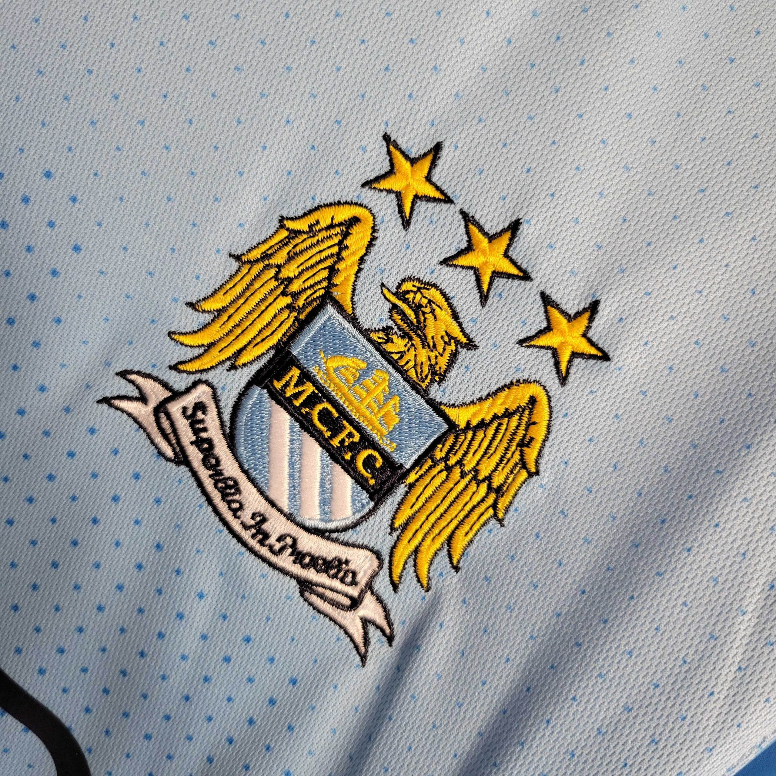 Manchester City Retro Home Football Jersey Shirt 2011/12 - Image 5