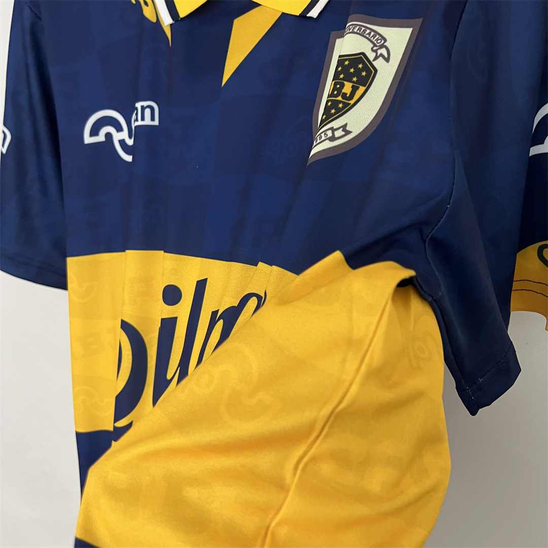 Boca Juniors Retro Soccer Jersey Home Custom Shirt 1995/96 - Image 5
