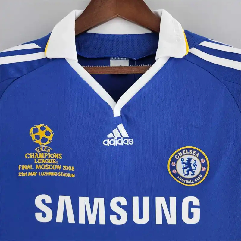Chelsea Retro Football Jersey Home Shirt UCL Final 2007-08 - Image 6