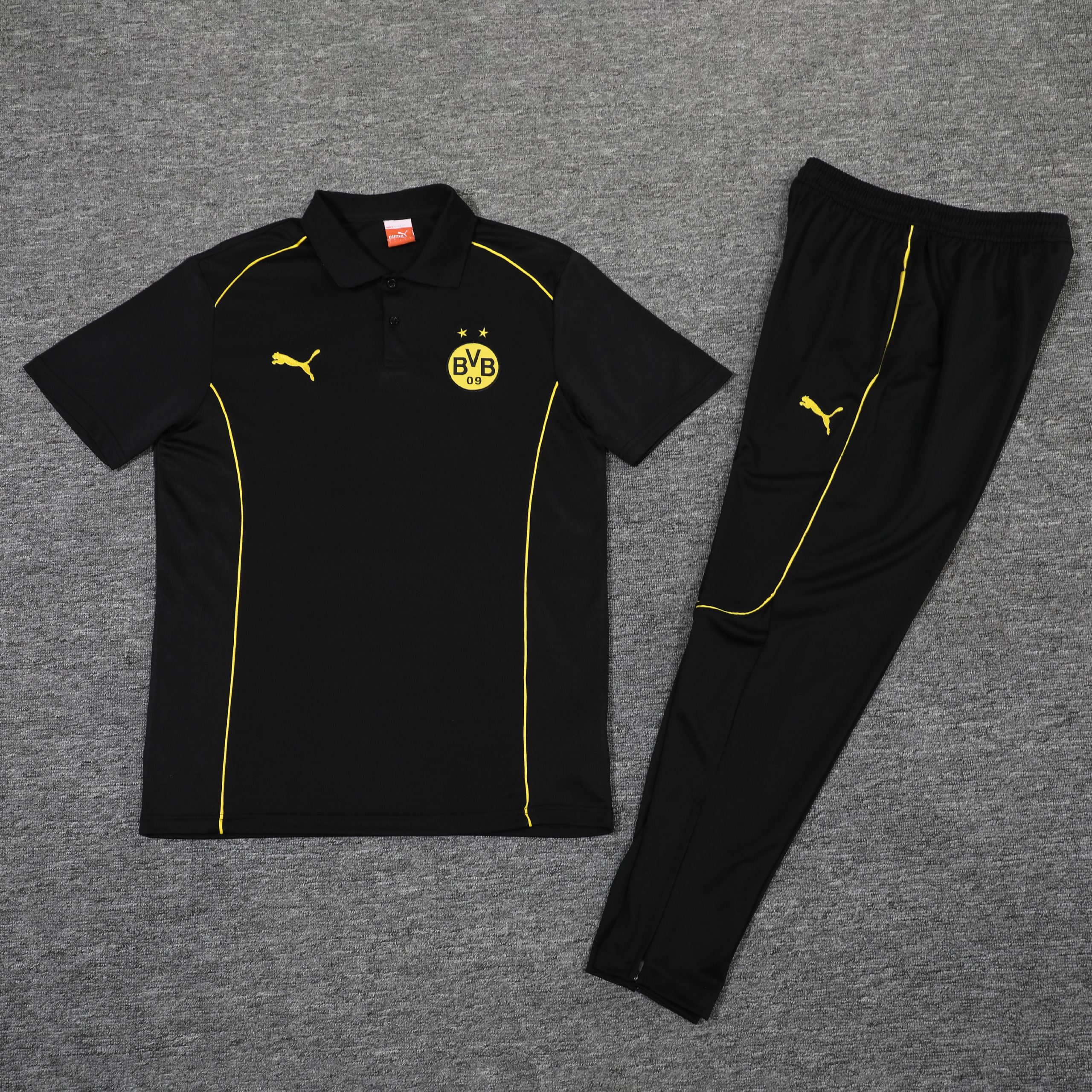 Borussia Dortmund Training Kit (Polo+Pants) Black 2025/26 - Image 4