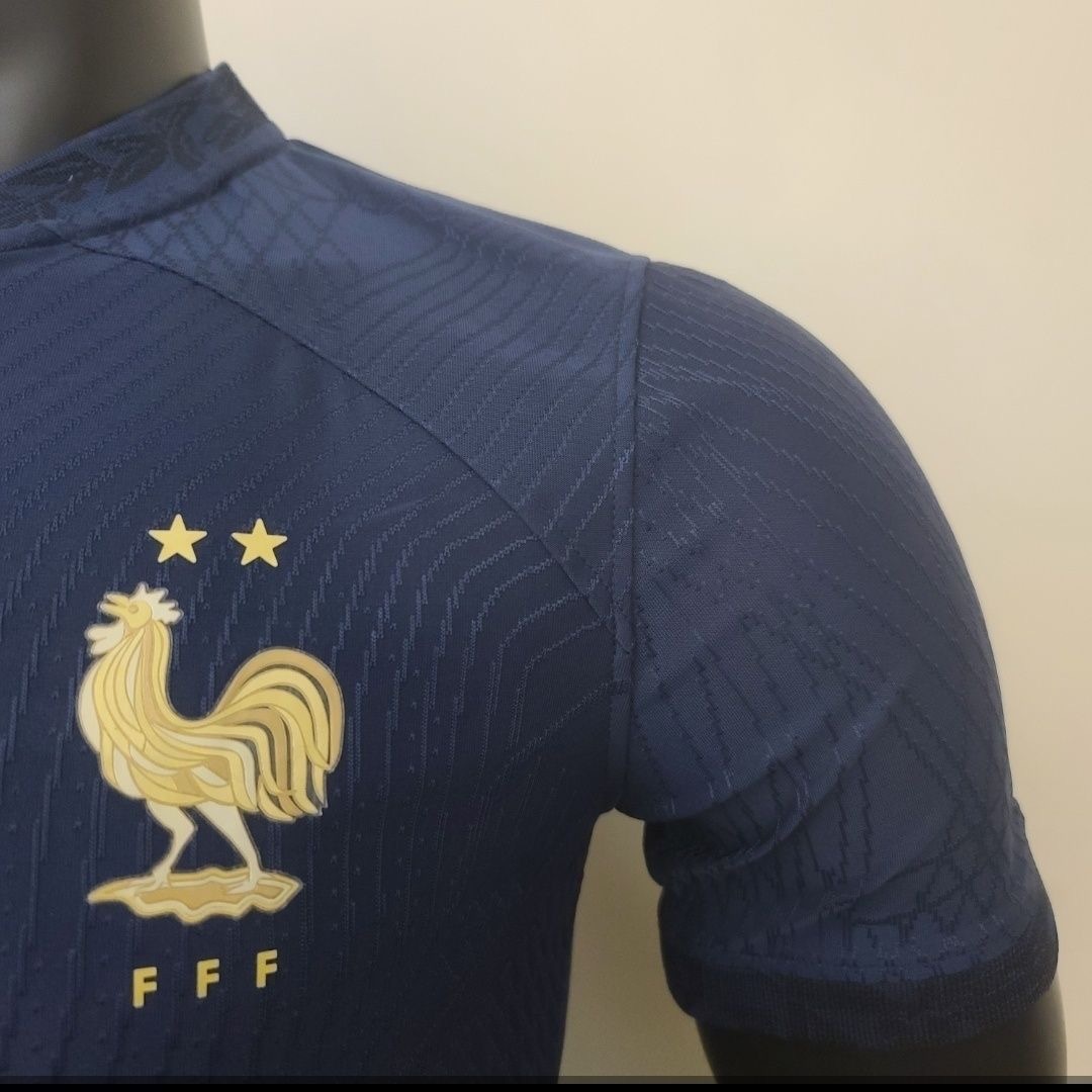 France Retro Soccer Jersey Home Shirt World Cup 2022 - Image 3