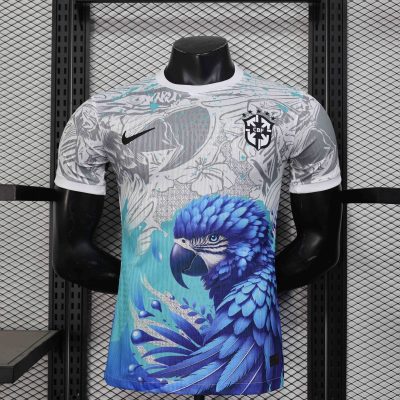 Brazil Soccer Jersey Blue Parrot Special Edition Shirt 2025