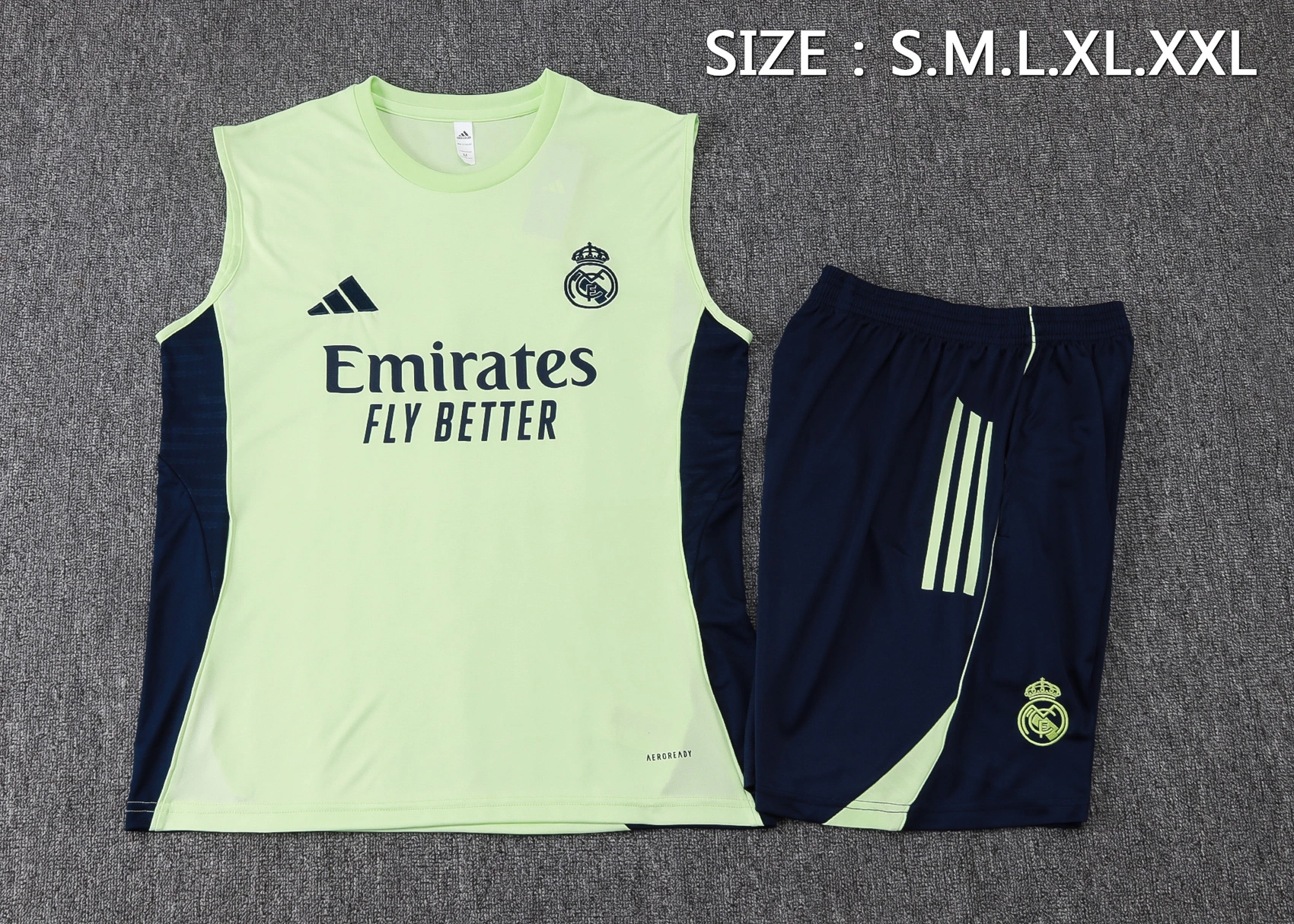 Real Madrid Sleeveless Training Kit Green 2025/26 - Image 2