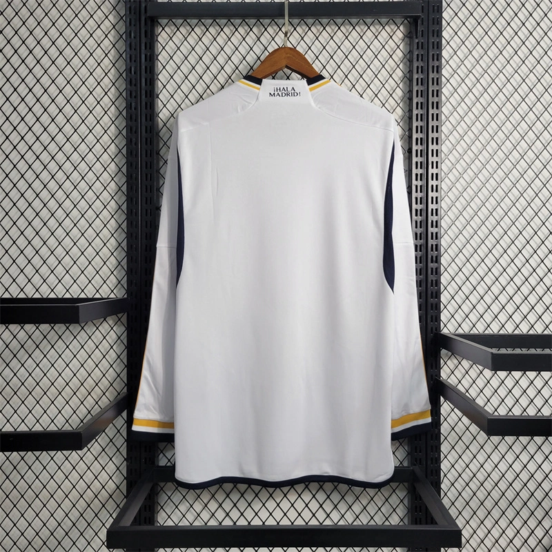 Real Madrid Soccer Jersey Home Long Sleeve Custom Shirt 2023/24 - Image 2