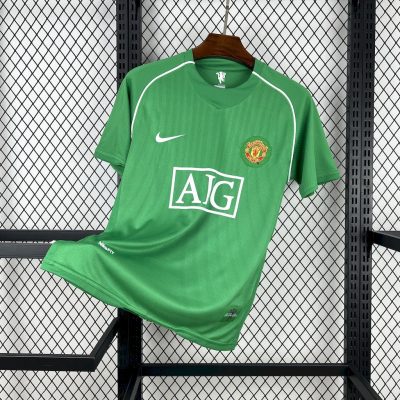 Manchester United Retro Green Goalkeeper Football Jersey Shirt 2007/08
