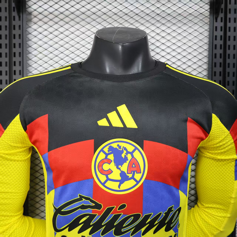 Club America Soccer Jersey Home Long Sleeve Shirt 2025/26 - Image 3