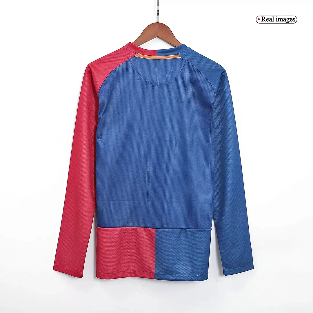 Barcelona Retro Jersey Home Soccer Shirt Long Sleeve 2008/09 - UCL - Image 2