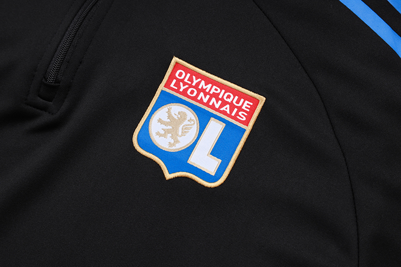 Olympique Lyonnais Training Kit (Sweatshirt+Pants) Black 2025/26 - Image 6