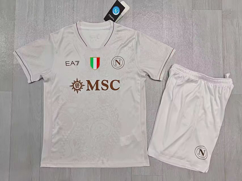 Napoli Soccer Jersey Away Kids Kit Jersey+Shorts 2025-26