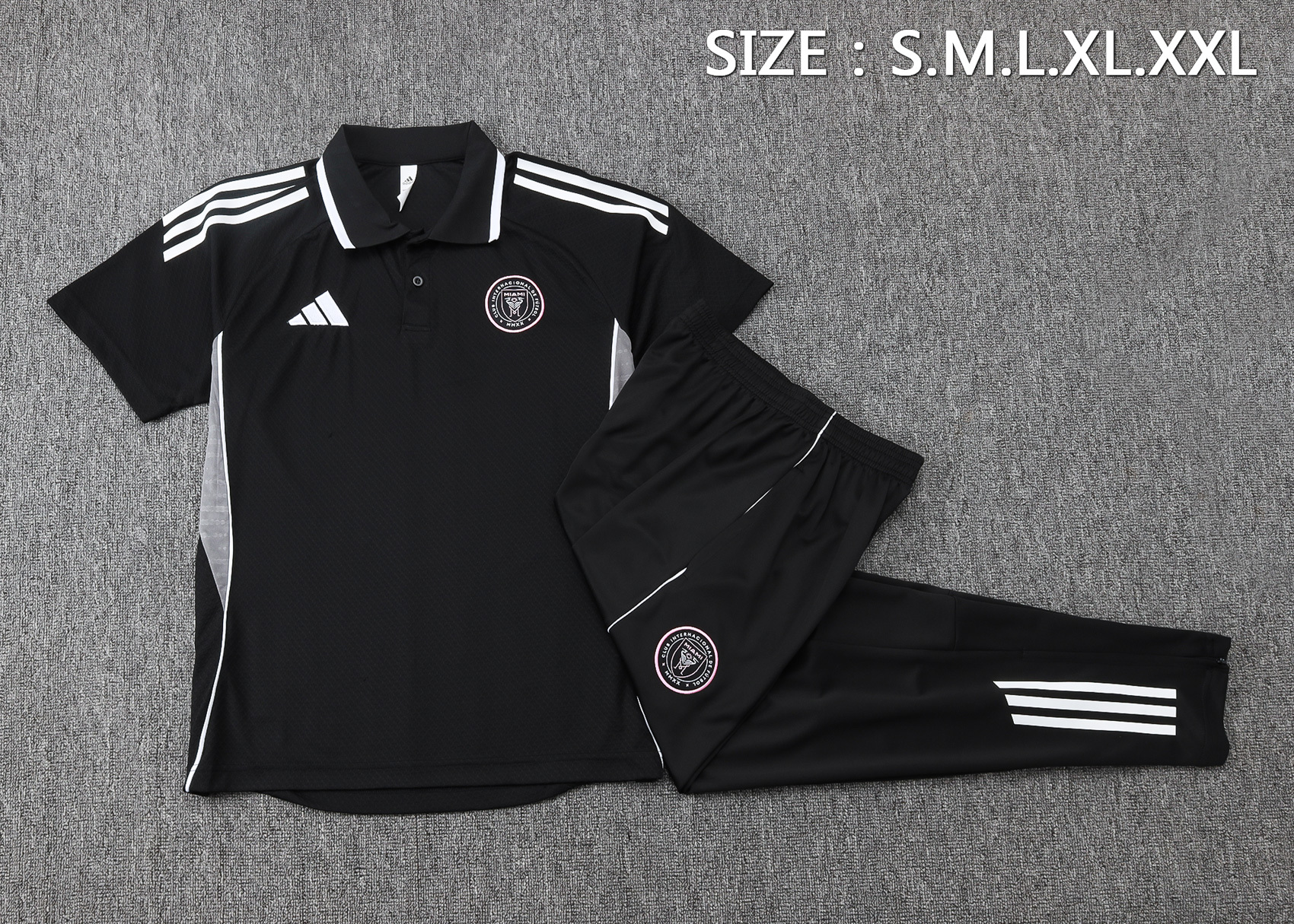 Inter Miami Training Kit (Polo+Pants) Black 2025 - Image 2
