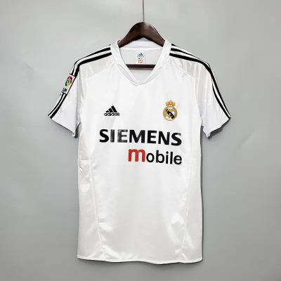 Real Madrid Retro Jersey Home Custom Soccer Shirt 2004-05
