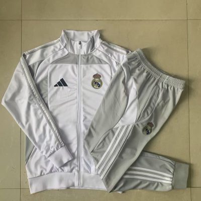 Alternative view of Kids Real Madrid Training Kit (Jacket+Pants) White&Grey 2025/26