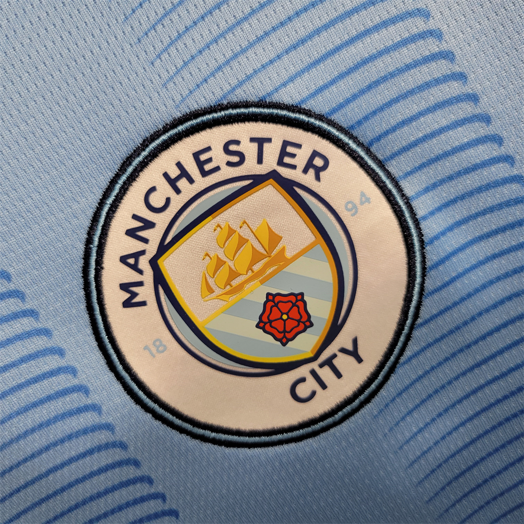 Manchester City Football Jersey Home Long Sleeve Shirt 2023/24 - Image 4