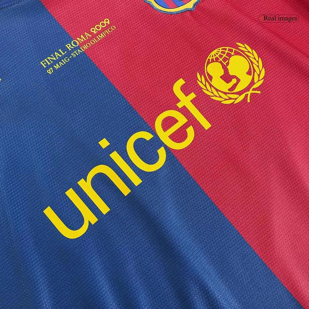 Barcelona Retro Jersey Home Soccer Shirt 2008/09 - UCL - Image 5