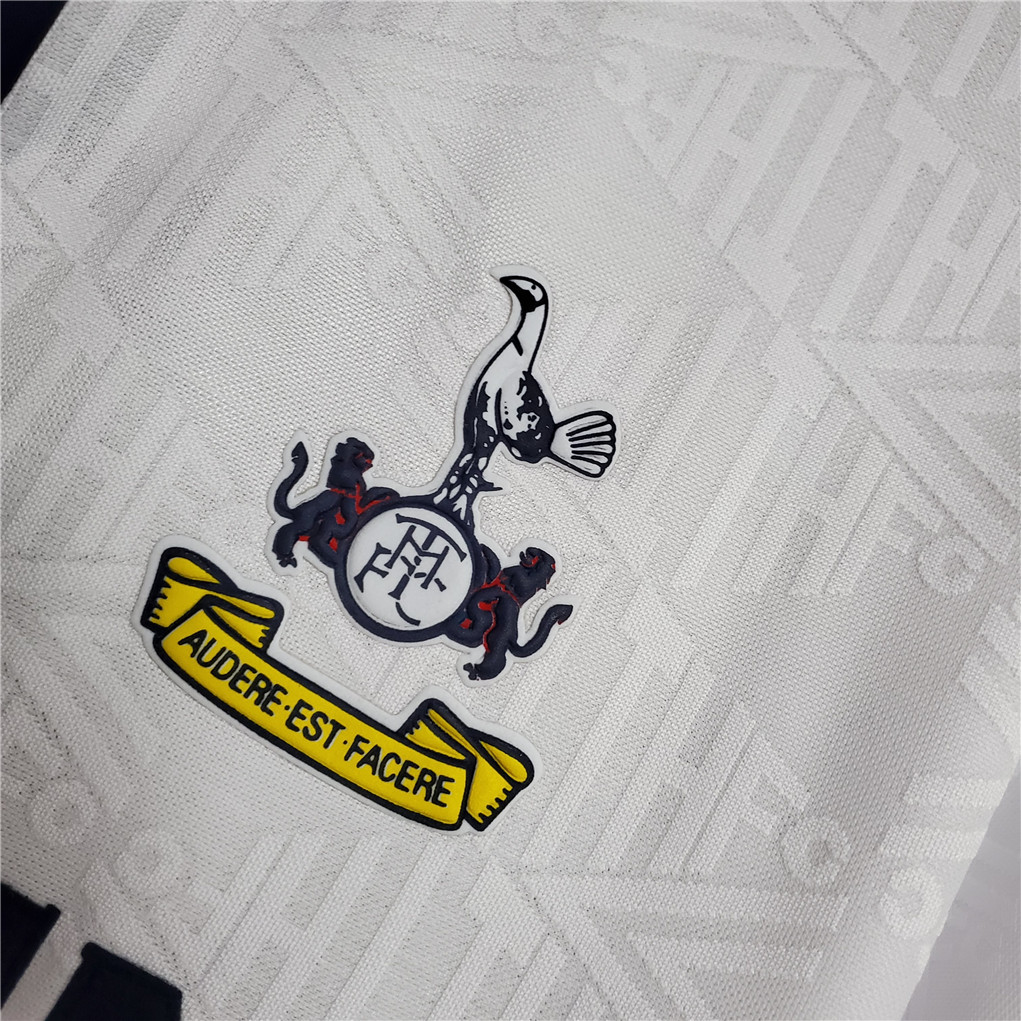Tottenham Hotspur Retro Football Jersey Home Custom Shirt 1991/93 - Image 5